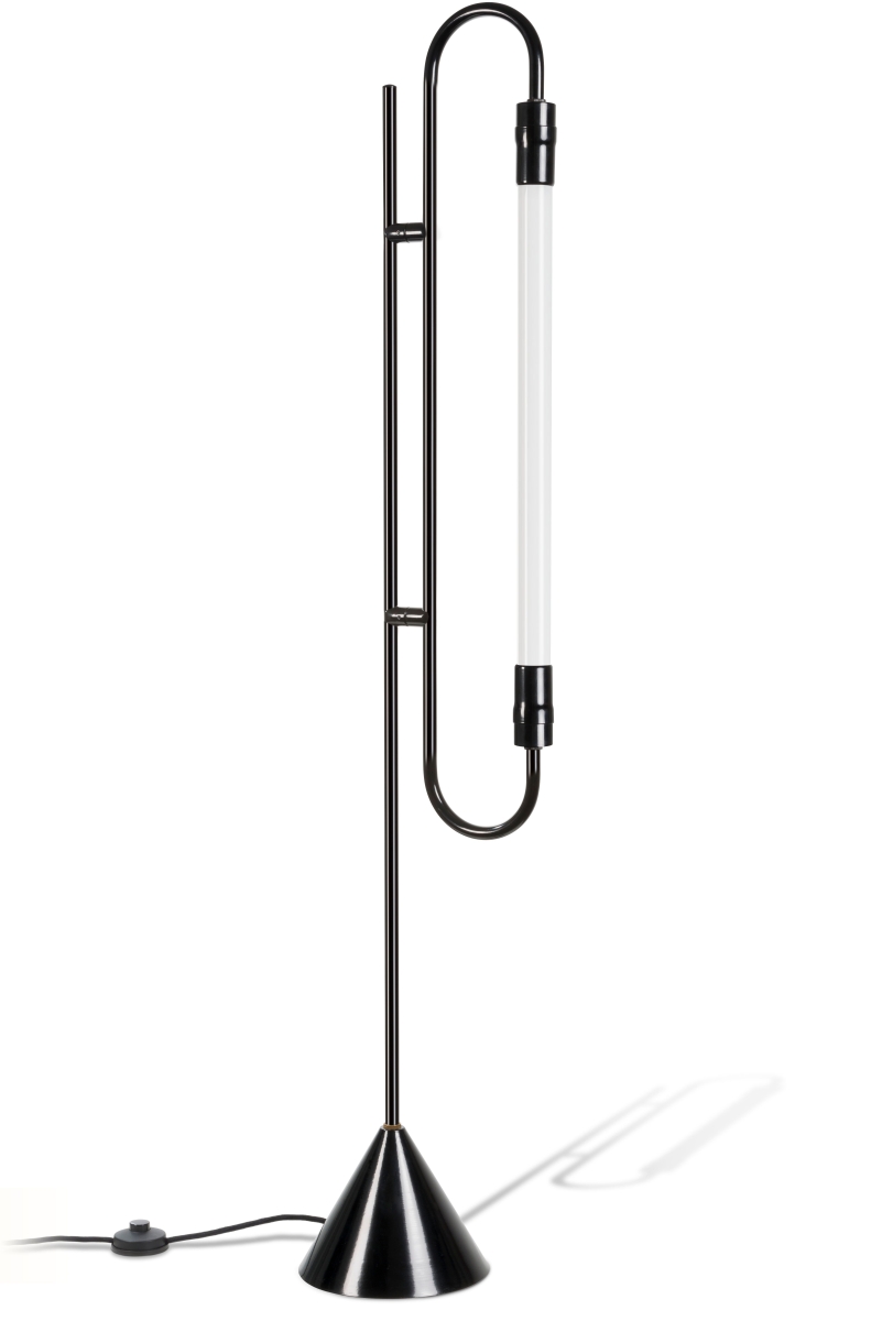 MANNHEIM I Single-flame fluorescent tube floor lamp