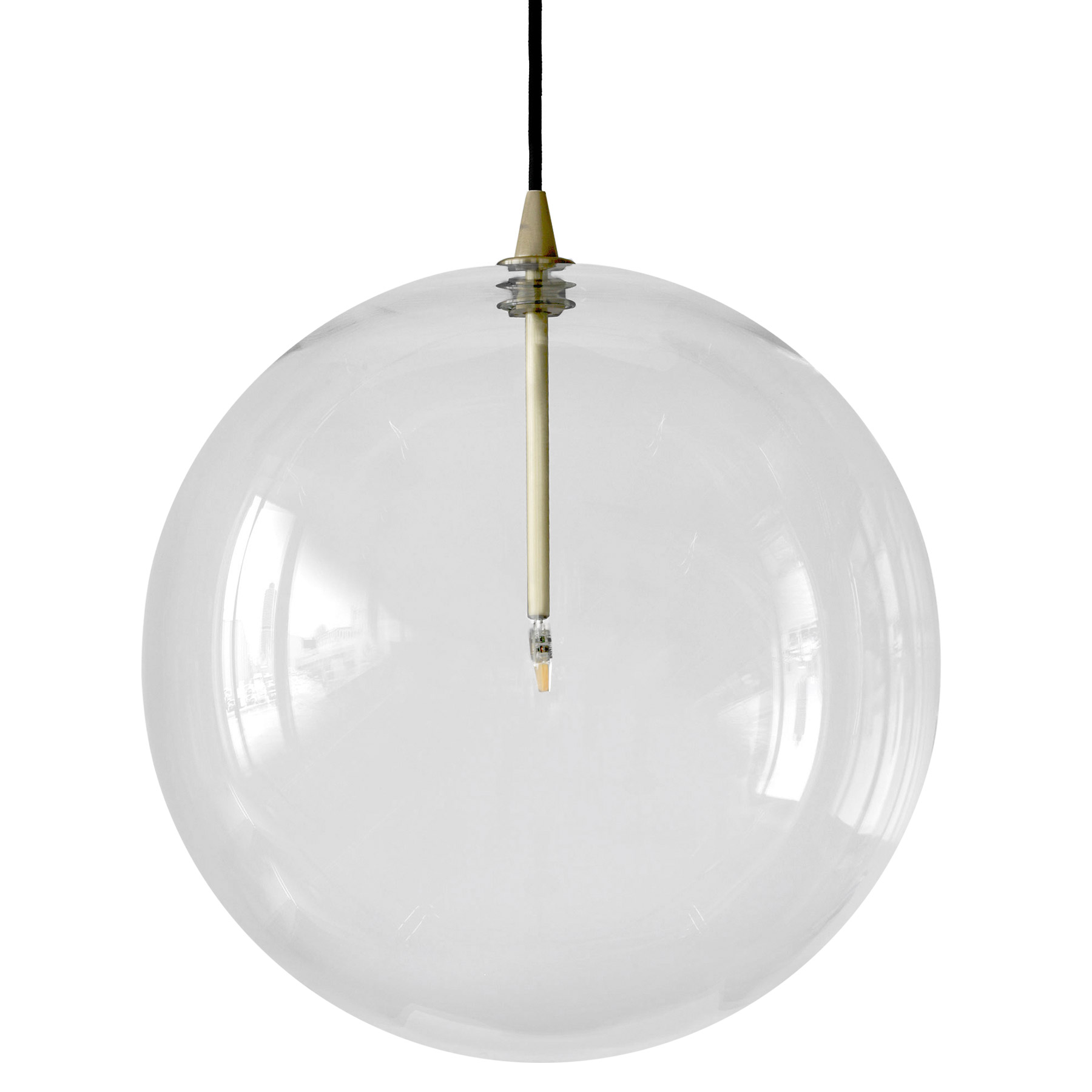 Elegante, moderne Glaskugel-Pendelleuchte (Borosilikatglas, Ø 15 bis 35 cm)
