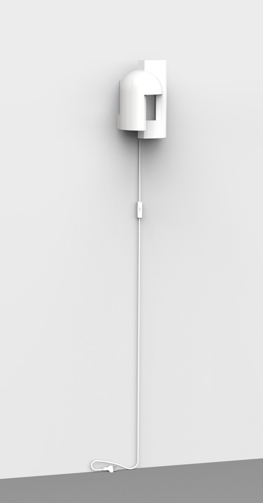 SOUL STORY 3 Gypsum Sconce: optional mit weißem Textilkabel (am Beispiel SOUL 1)