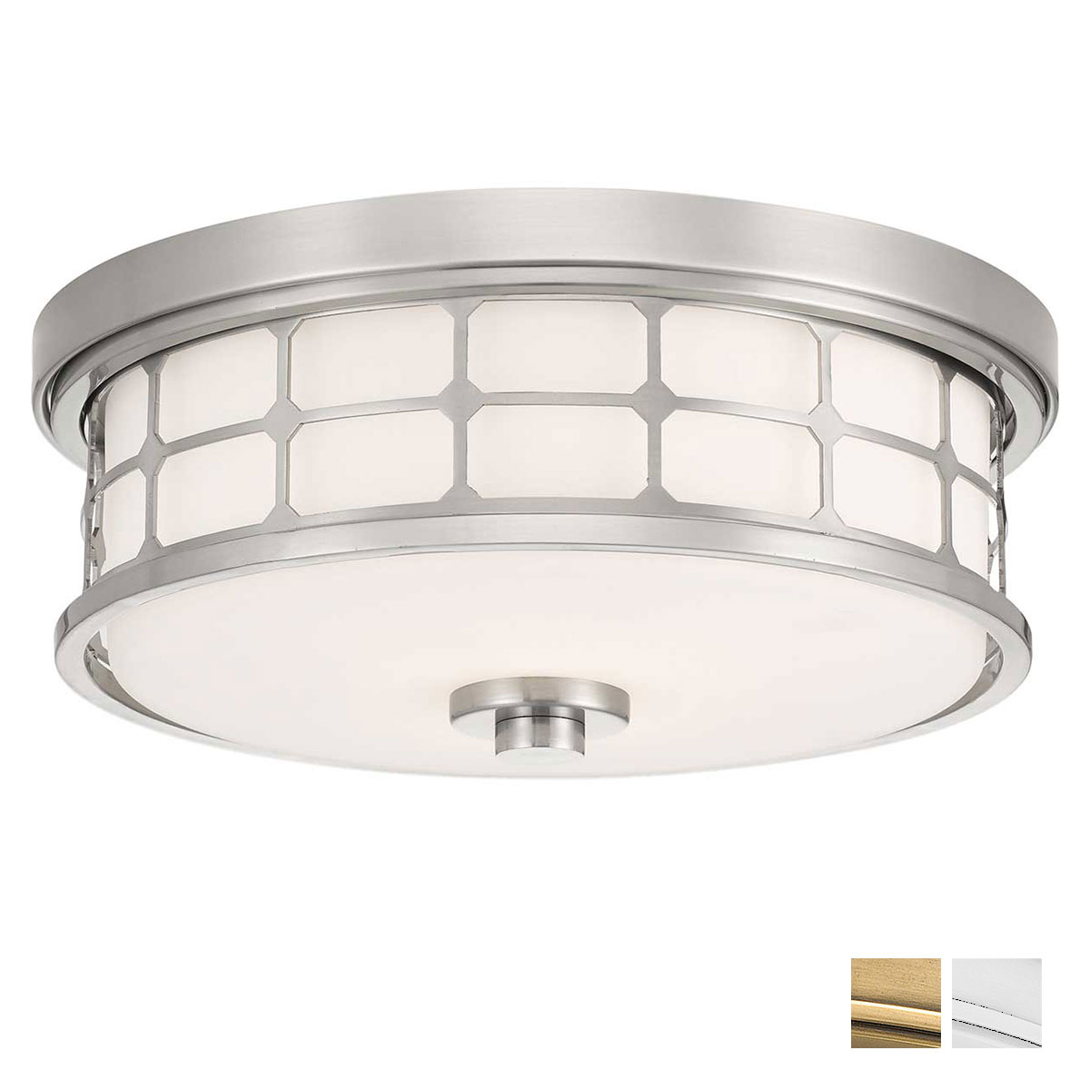 Elegante Badezimmer-Deckenleuchte mit Opalglas, Ø 35 cm