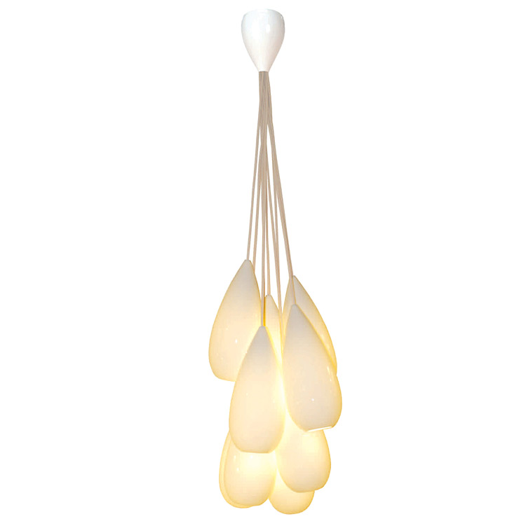 Bündel aus 6 oder 9 schlanken Porzellan-Lampen