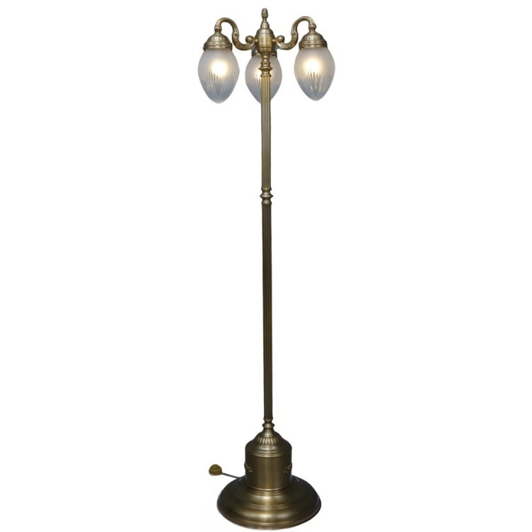 Jugendstil-Stehleuchte mit kannelierter Säule RAAB