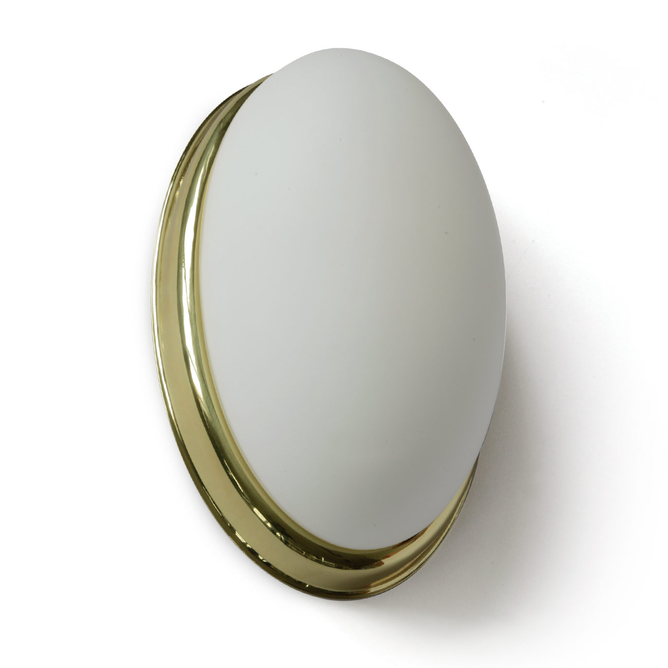 Ovale Glas-Wandleuchte ALVA mit Zierblende