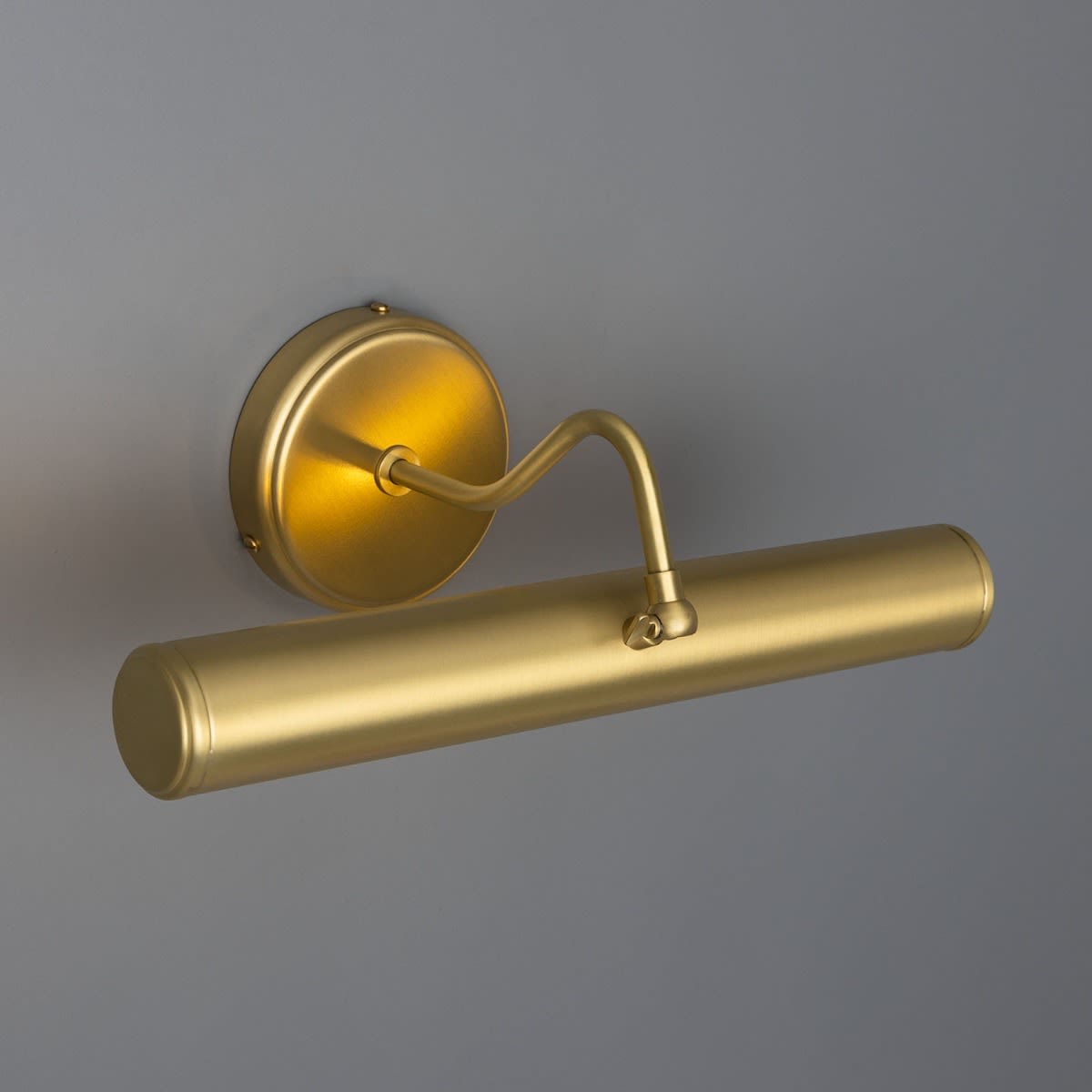 Classic Picture Wall Light Made of Brass, 50 cm: Messing satiniert