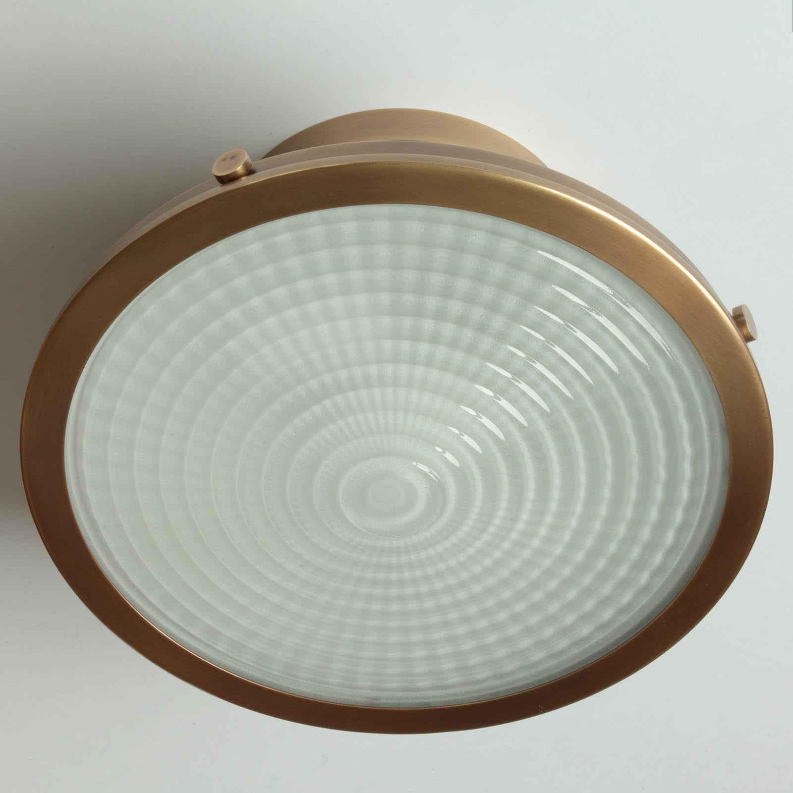 Runde Deckenleuchte mit Pressglas-Diffusor, Dunkelbronze, Ø 32 cm, Bild 4