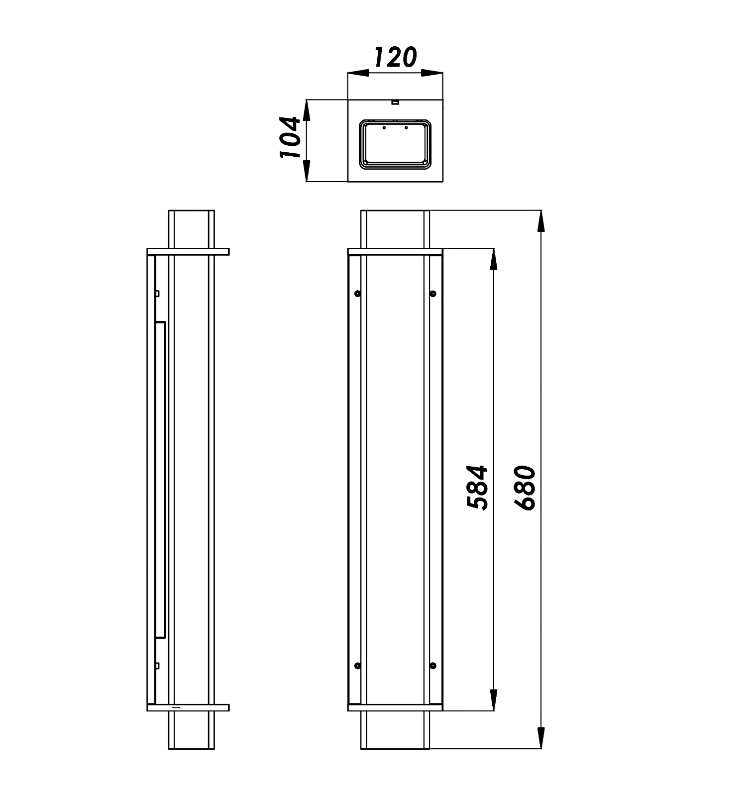 Röhren-Wandleuchte mit Lamellenblende QUADRATUBE W4, Bild 8