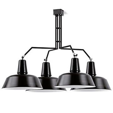 BERLIN Four-flame hinged ceiling light