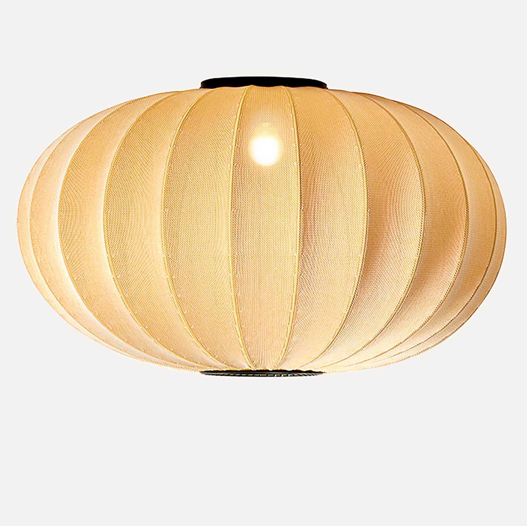Große Textilschirm-Deckenleuchte KNIT-WIT Oval, Ø 45–76 cm
