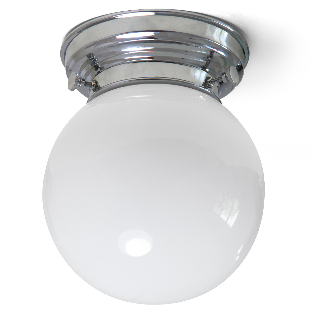Nostalgische Kugelglas-Deckenleuchte nicht nur für Badezimmer Ø 18 cm