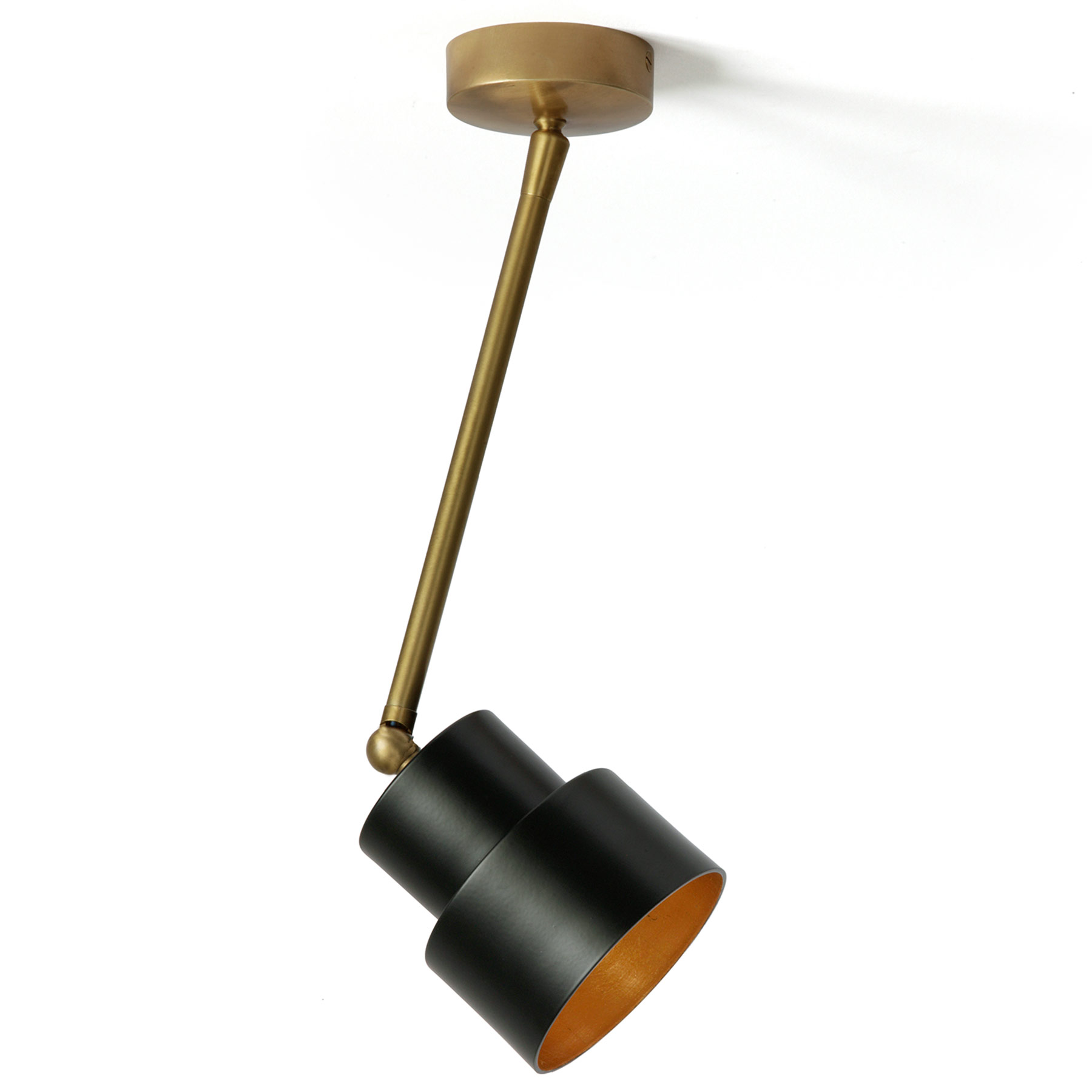 Einstellbare Mid Century-Deckenleuchte aus Italien, Messing