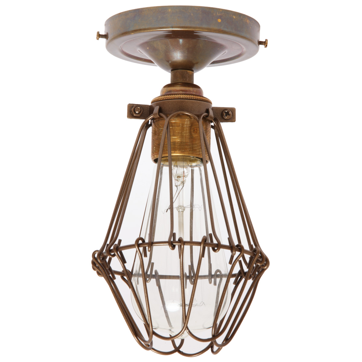 Simple ceiling lamp with lattice cage