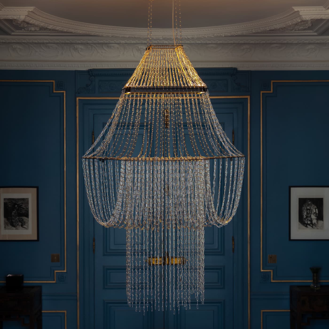 Extravagant Stainless Steel Chandelier LAMPE C