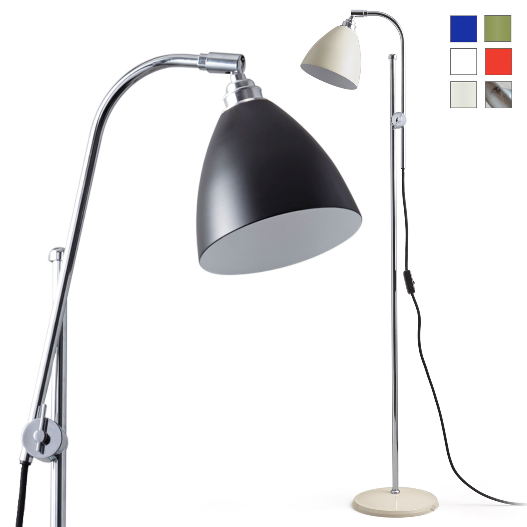 Lese-Stehlampe mit verstellbarem Ausleger TASK