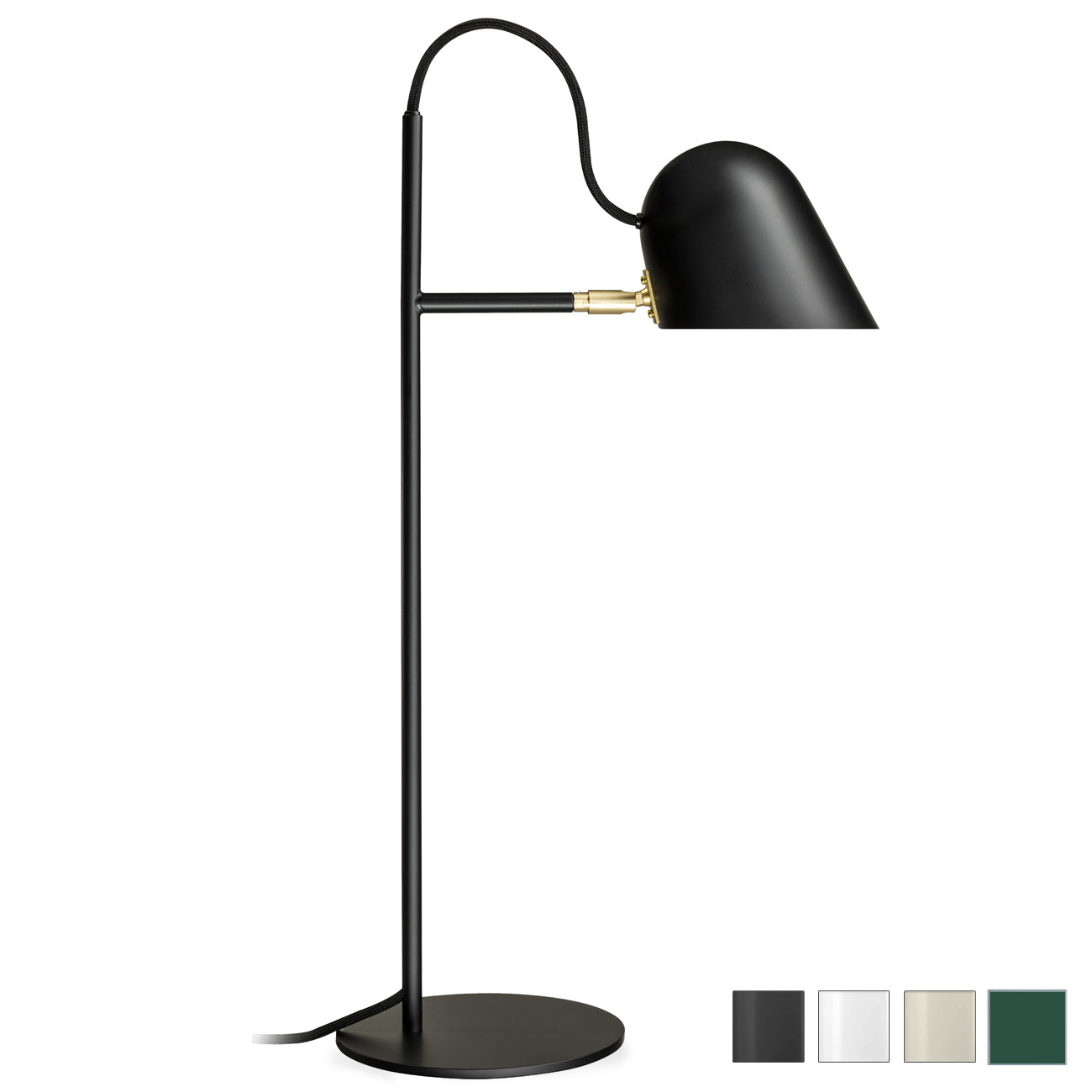 Moderne schwedische Design-Tischleuchte STRECK mit LED