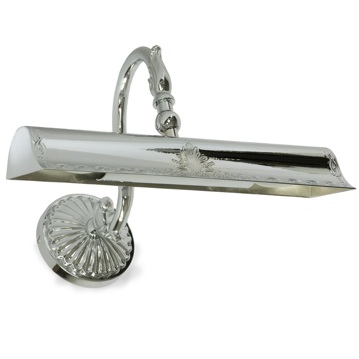 Detailreich verzierte italienische Bilderleuchte aus Messing, 20–60 cm