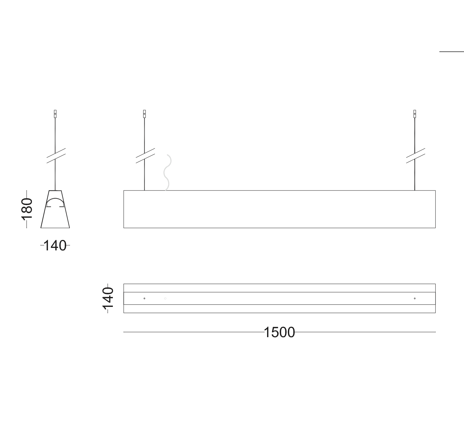 Long Brass Pendant Light for Tables GIANDUIO, 150 cm, Fig. 4