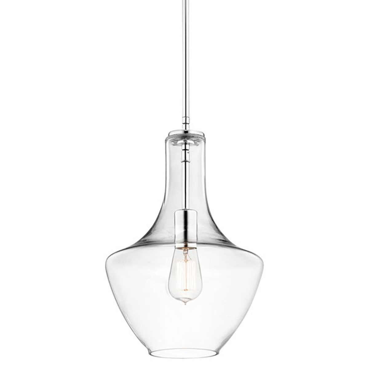 Timeless Pendant Lamp with Clear Glass Shade