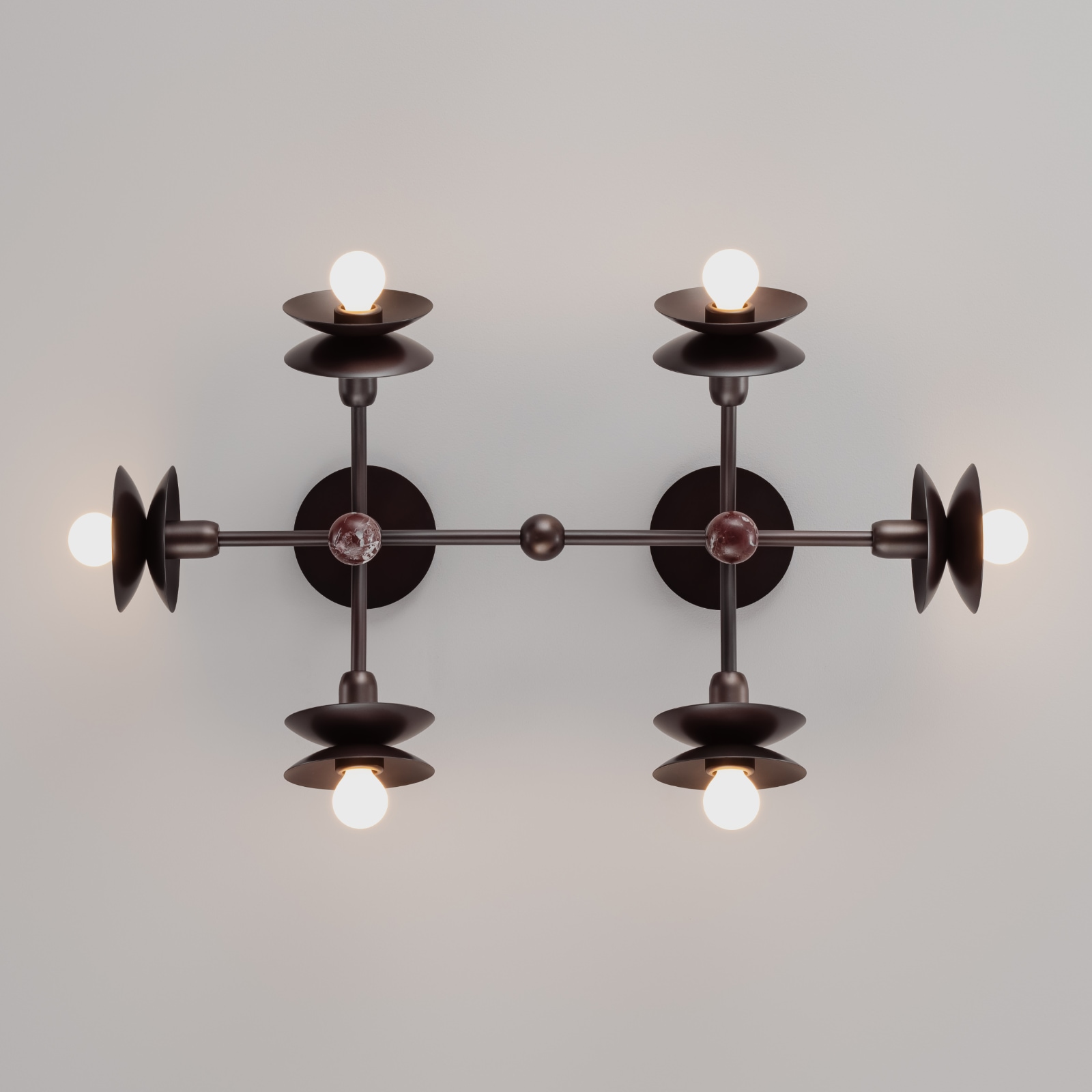 Großer Designleuchter aus Messing und Marmor BABYLON HORIZON für Wand und Decke