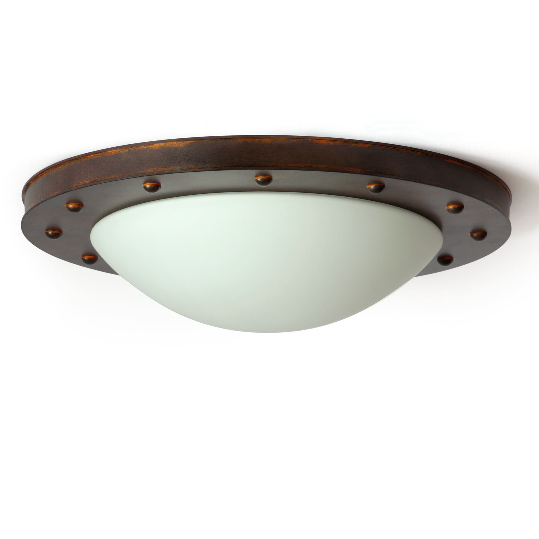 INDUSTRIESTIL Große Deckenleuchte aus Schmiedeeisen Ø 42–54–73 cm