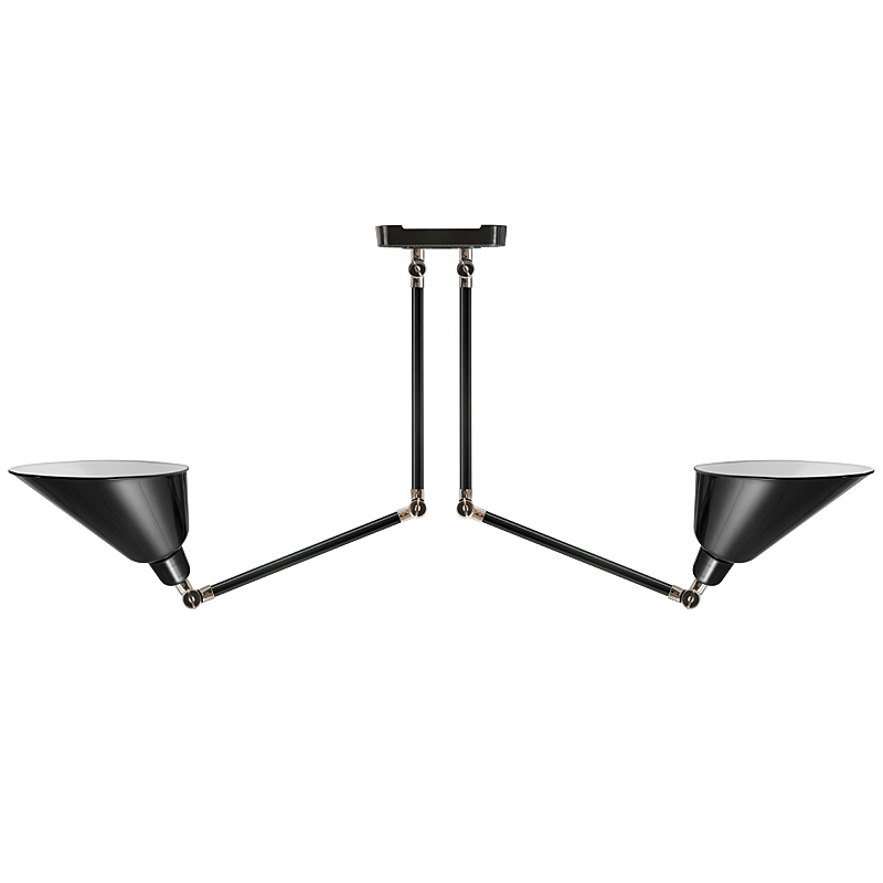 Double Jointed Ceiling Lights in Bauhaus Style HAMBURG II