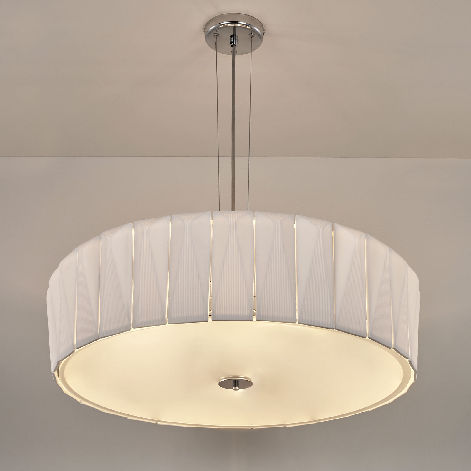 Large round hanging chandelier made of porcelain SHARD Ø 70/100 cm