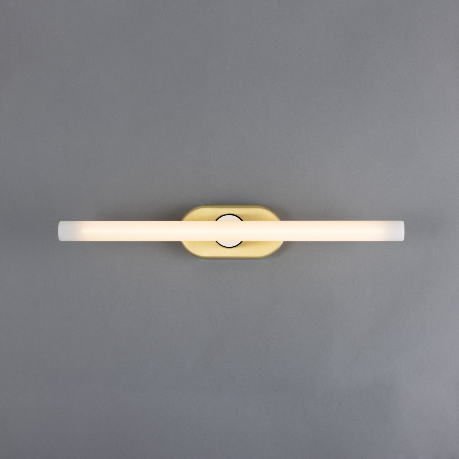 Brass Wall Light for Mirrors with LED Tube Bulb 30/50 cm: Messing satiniert, Modell 2