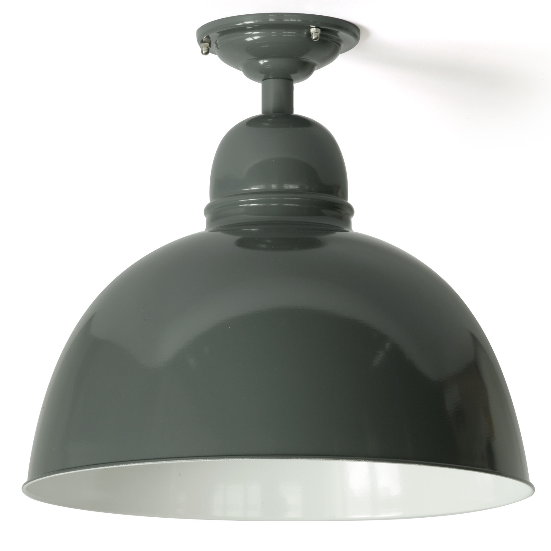 Ceiling Fixture in Old Industrial Style with Curved Shade, All Colours, 25–50 cm