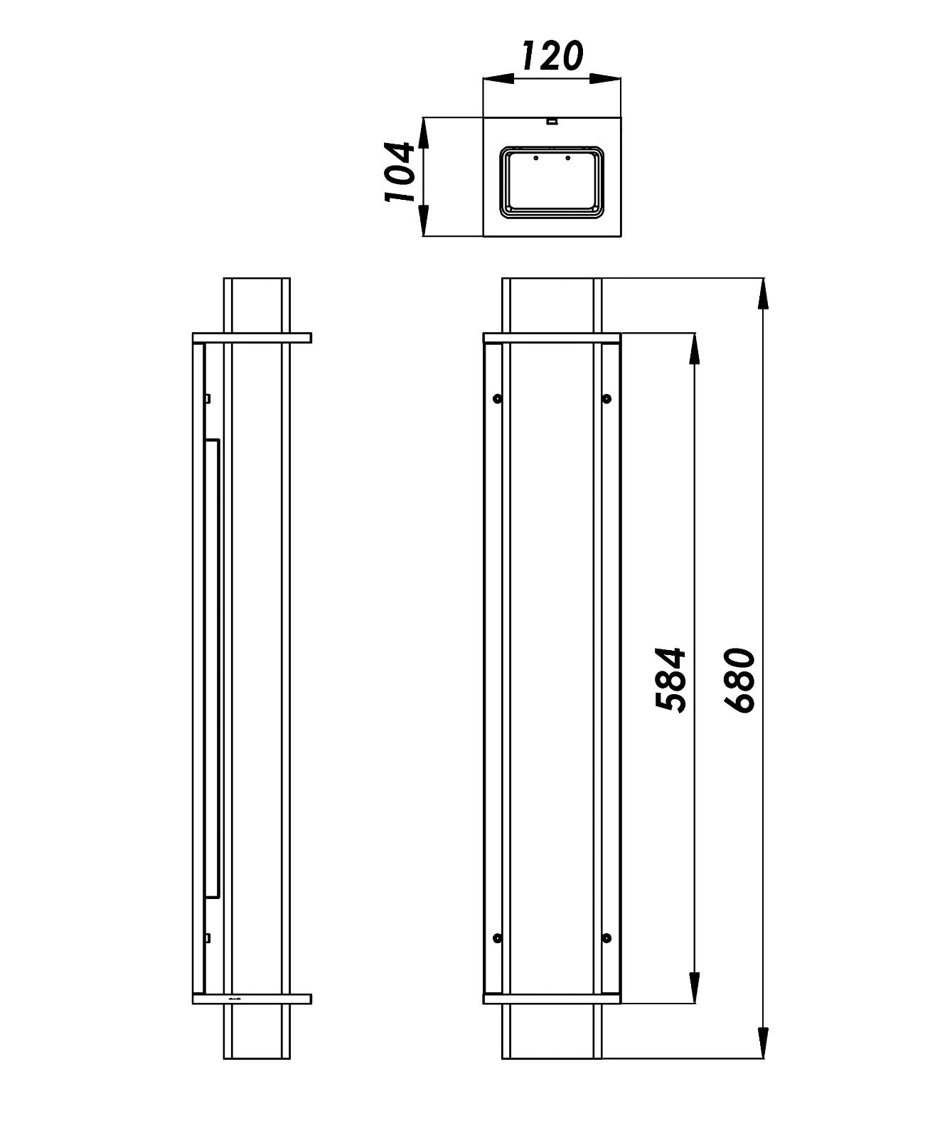 Schmale LED-Design-Wandleuchte QUADRATUBE W3, Bild 13
