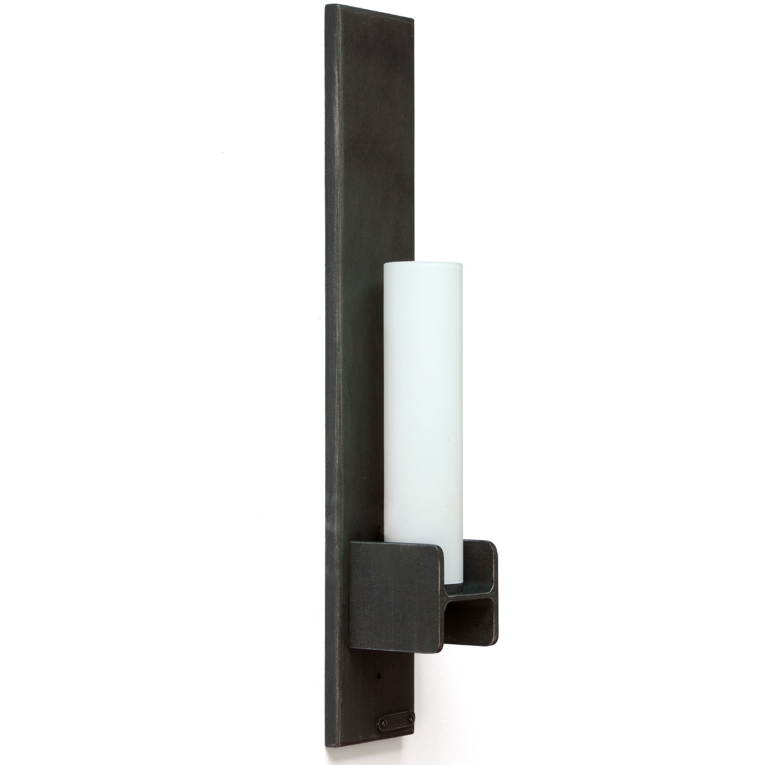 Lange Wandleuchte aus Schmiedeeisen mit Glas-Tubus WL3580