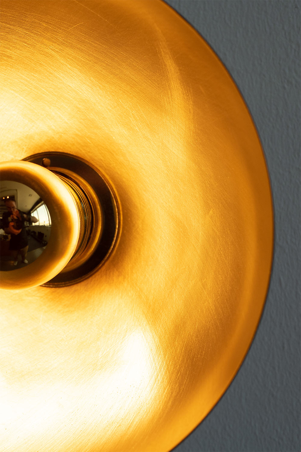 Small Hemispherical Ceiling Light BOWLY Made of Brass, Ø 18 cm, Fig. 2