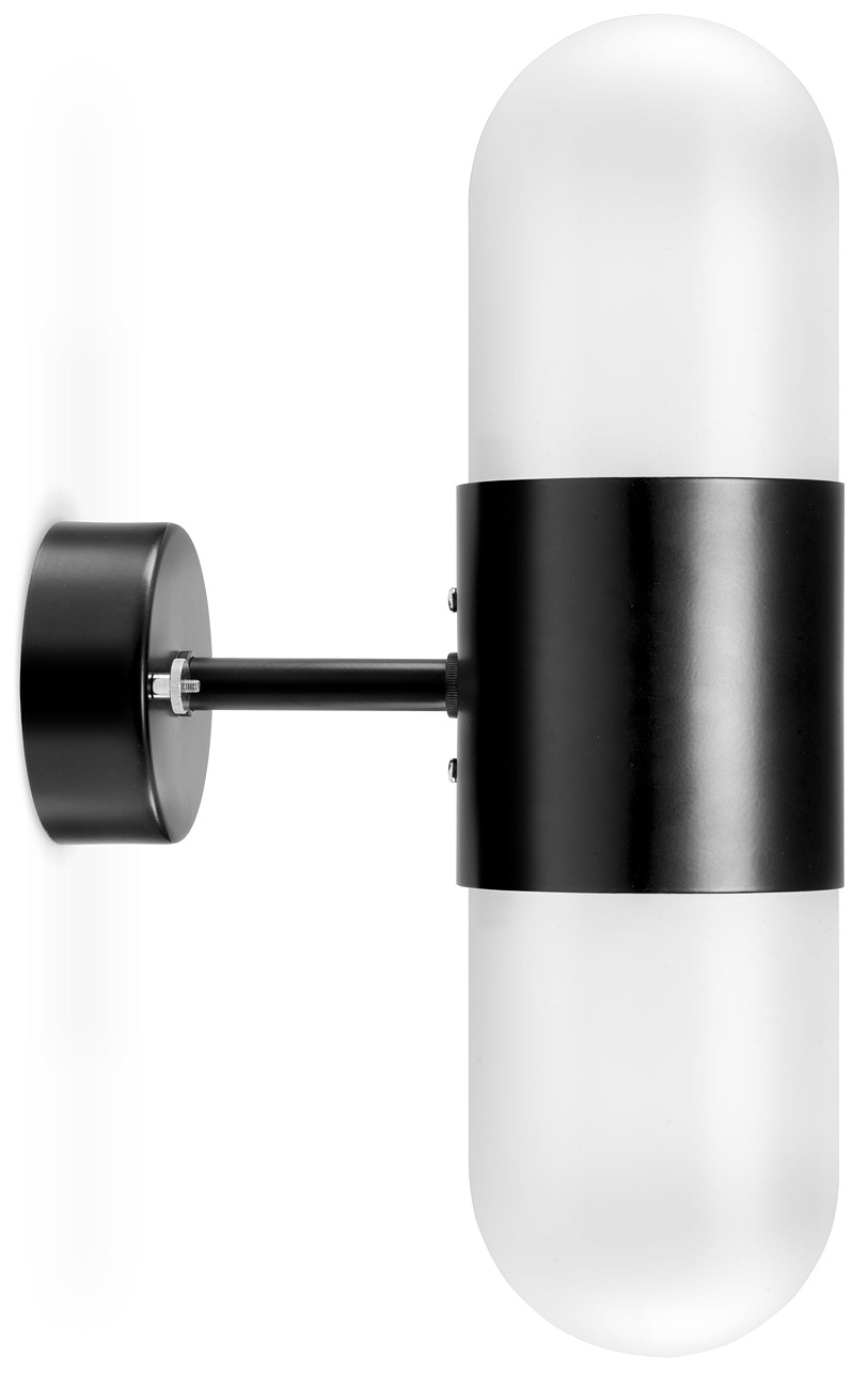 PILL Wall light with two cylindrical glass