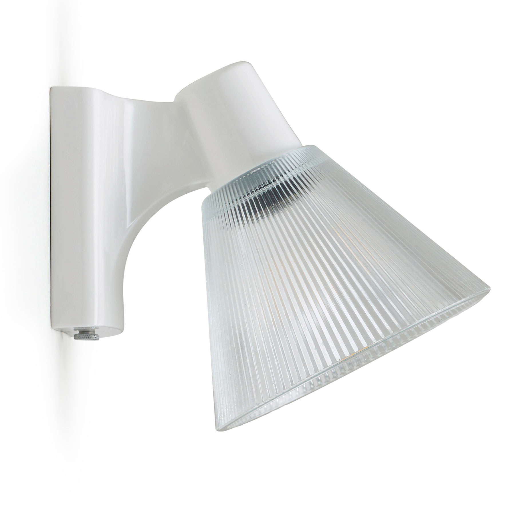 Kleine Keramik-Wandlampe mit prismatischem Glasschirm MINSTER 2
