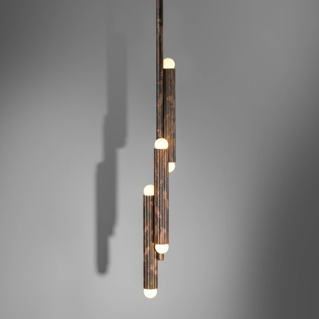 Slim Brass Pendant Light VESTA