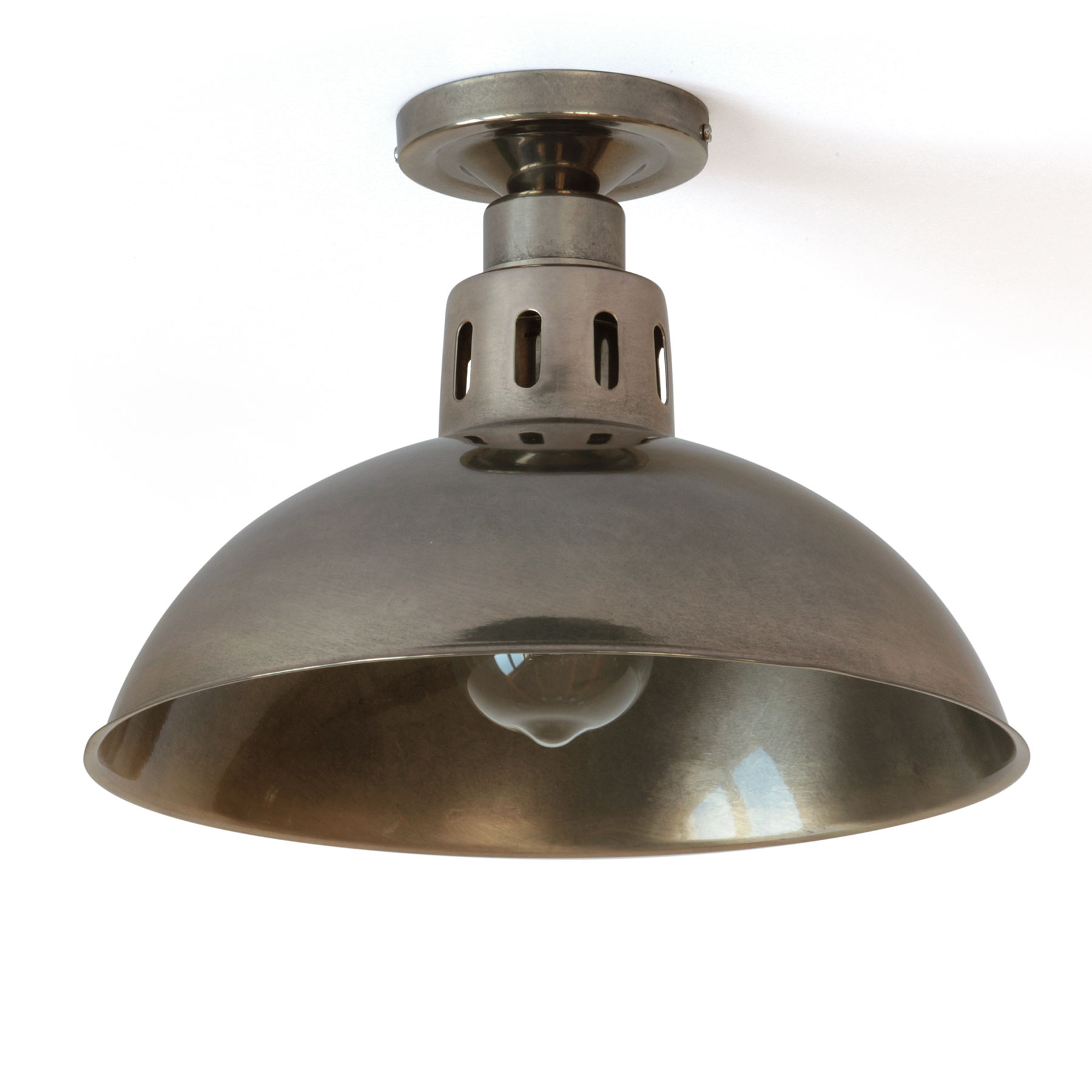Industrie-Deckenleuchte aus Messing Ø 30 cm