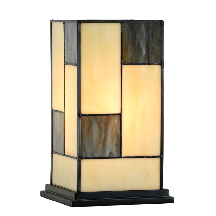 Table light / socket light with Tiffany glass shade