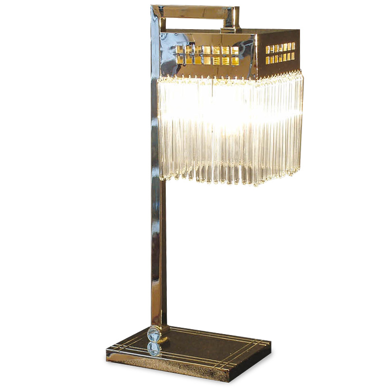 Wiener Jugendstil-Tischlampe mit Glasstäbchen