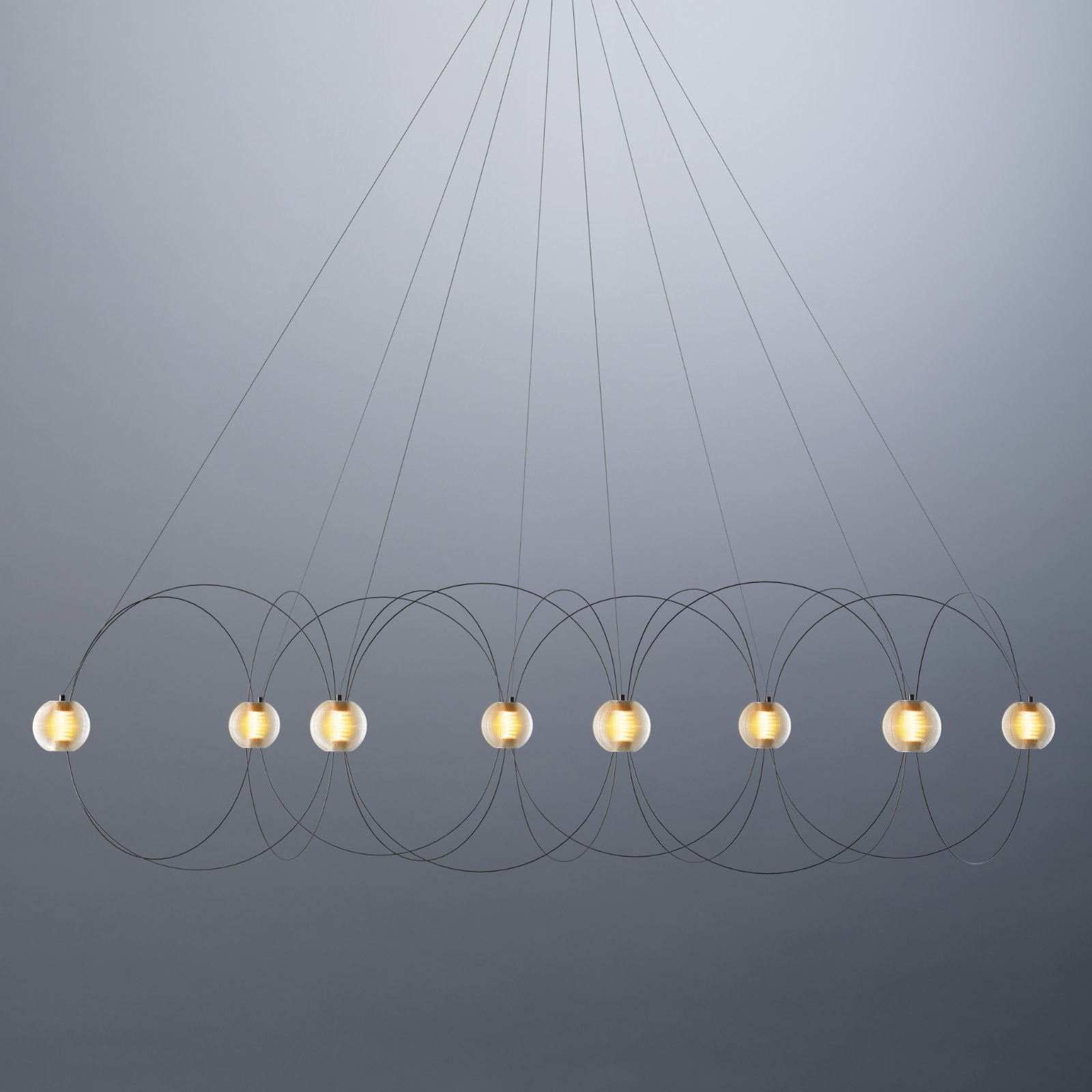 Großer Design-Hängeleuchter mit LED-Kugeln MUNARI 8