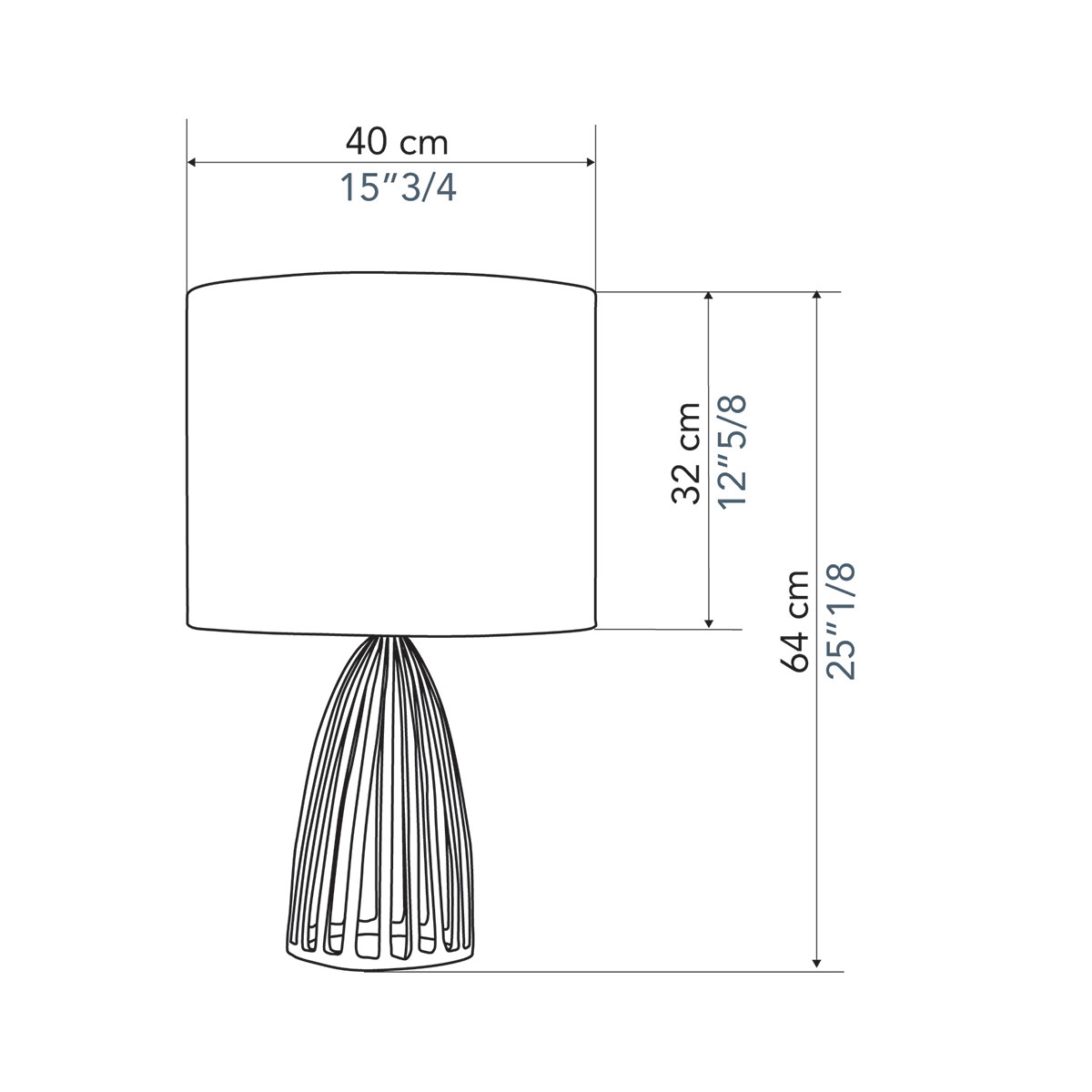 Cast Bronze Table Lamp GLORIA with Fabric Shade, Fig. 8