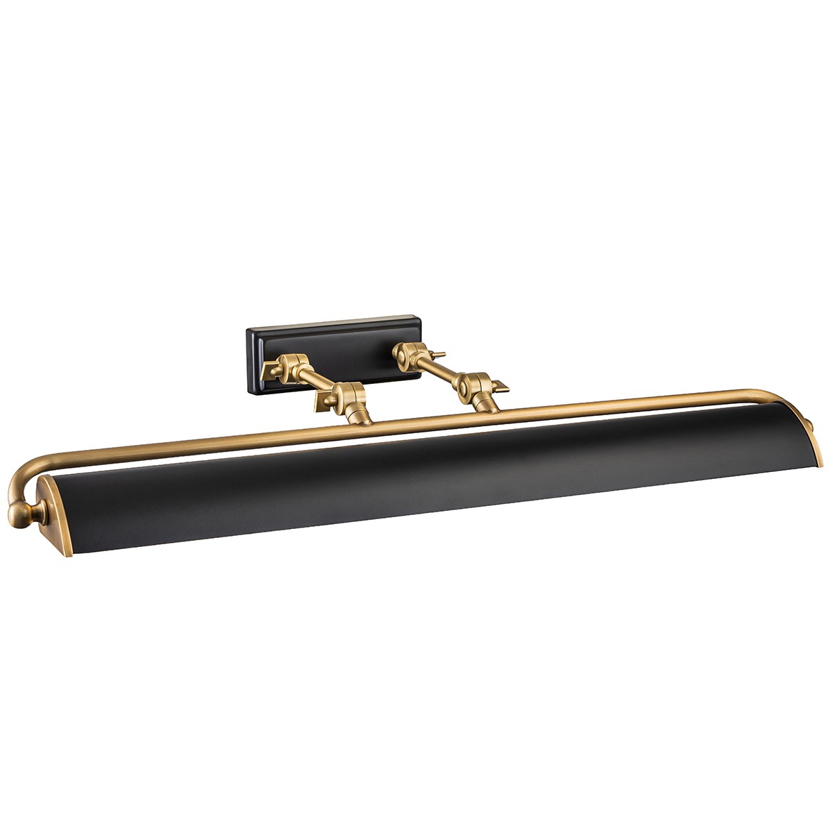 Große, klassische Bilderleuchte in Schwarz, 70 cm
