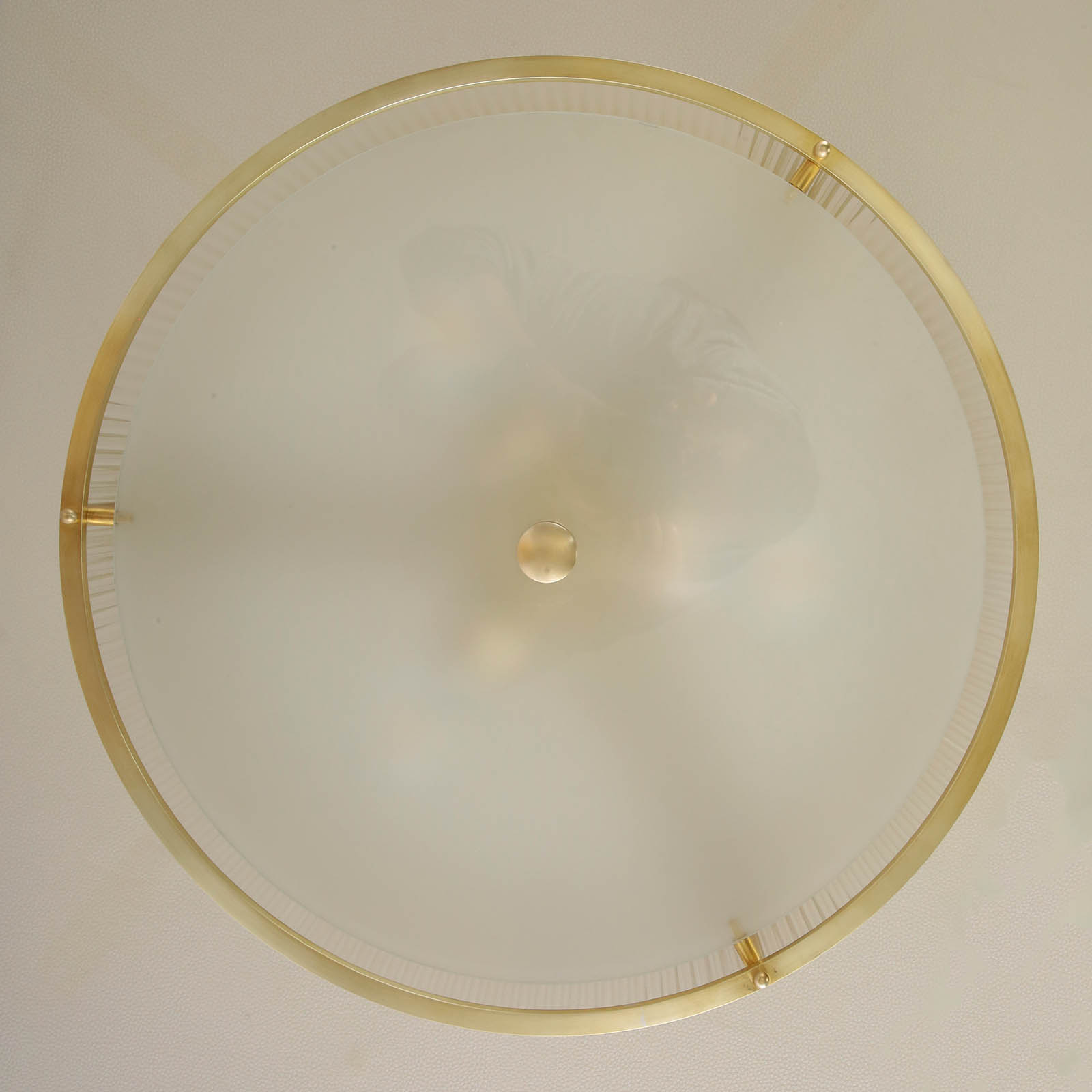 Round Ceiling Light Fitting, Brass and Crystal Rods, Ø 50 cm, Fig. 6