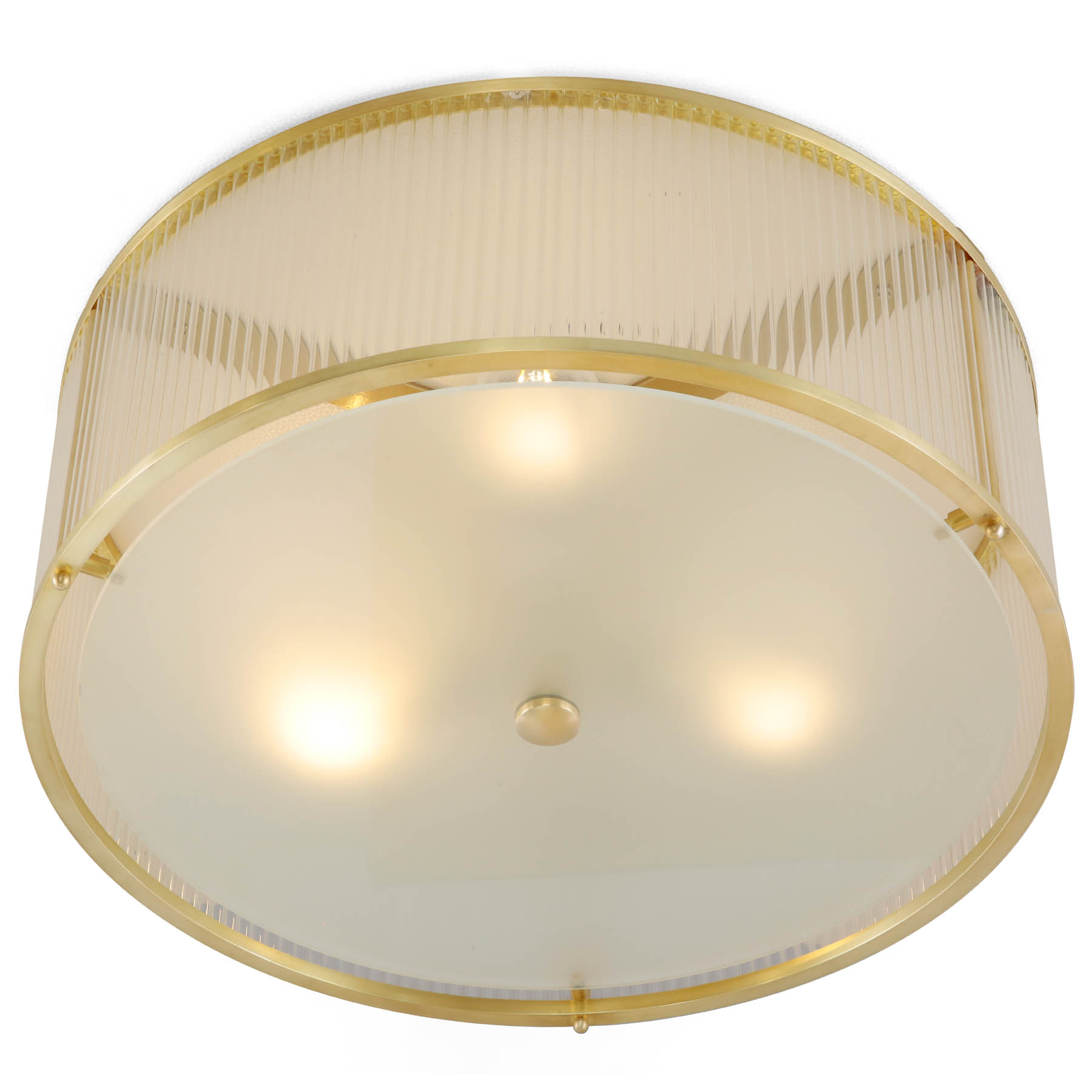 Round Ceiling Light Fitting, Brass and Crystal Rods, Ø 50 cm, Fig. 4