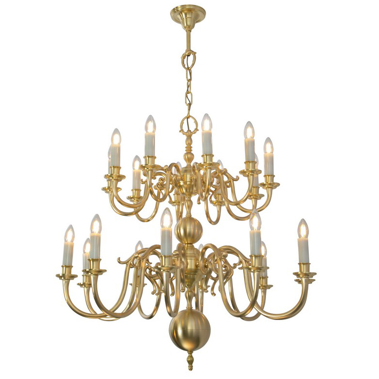 Two-tiered Flemish chandelier with 20 arms, Ø 90 cm