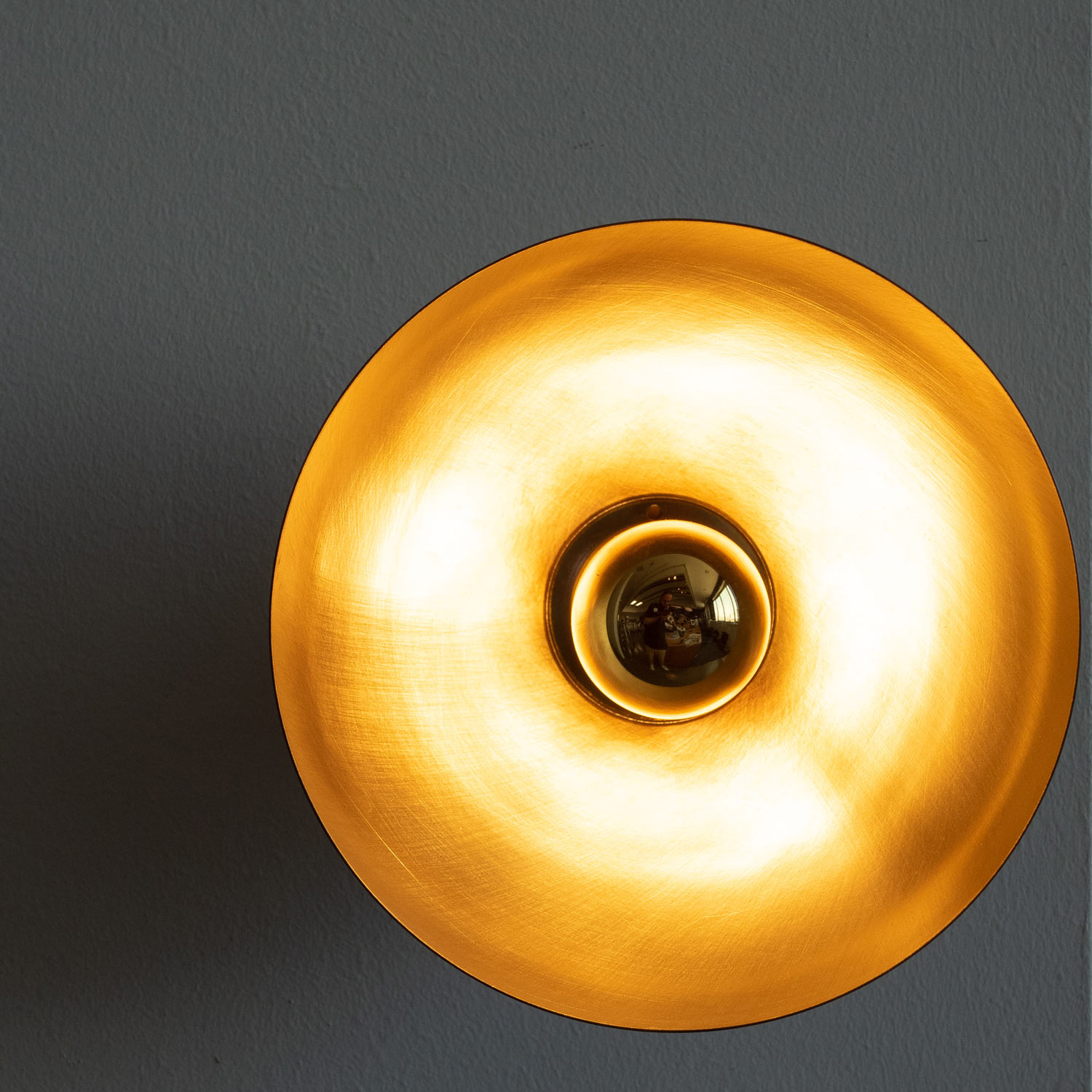 Small Hemispherical Ceiling Light BOWLY Made of Brass, Ø 18 cm, Fig. 4