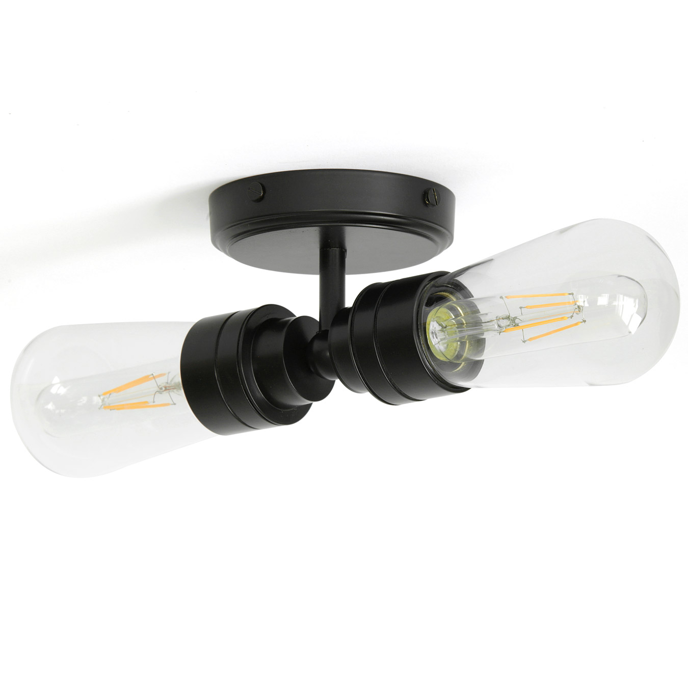 Doppel-Badezimmer-Lampe mit IP65-Glaskolben, Wand oder Decke