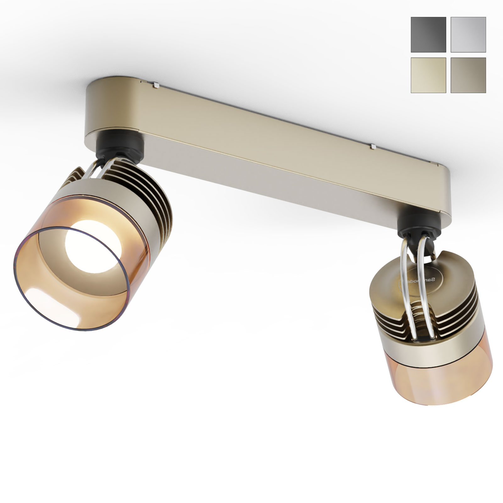 MOD DUO Zweifach-Deckenstrahler – Modulares Strahlersystem