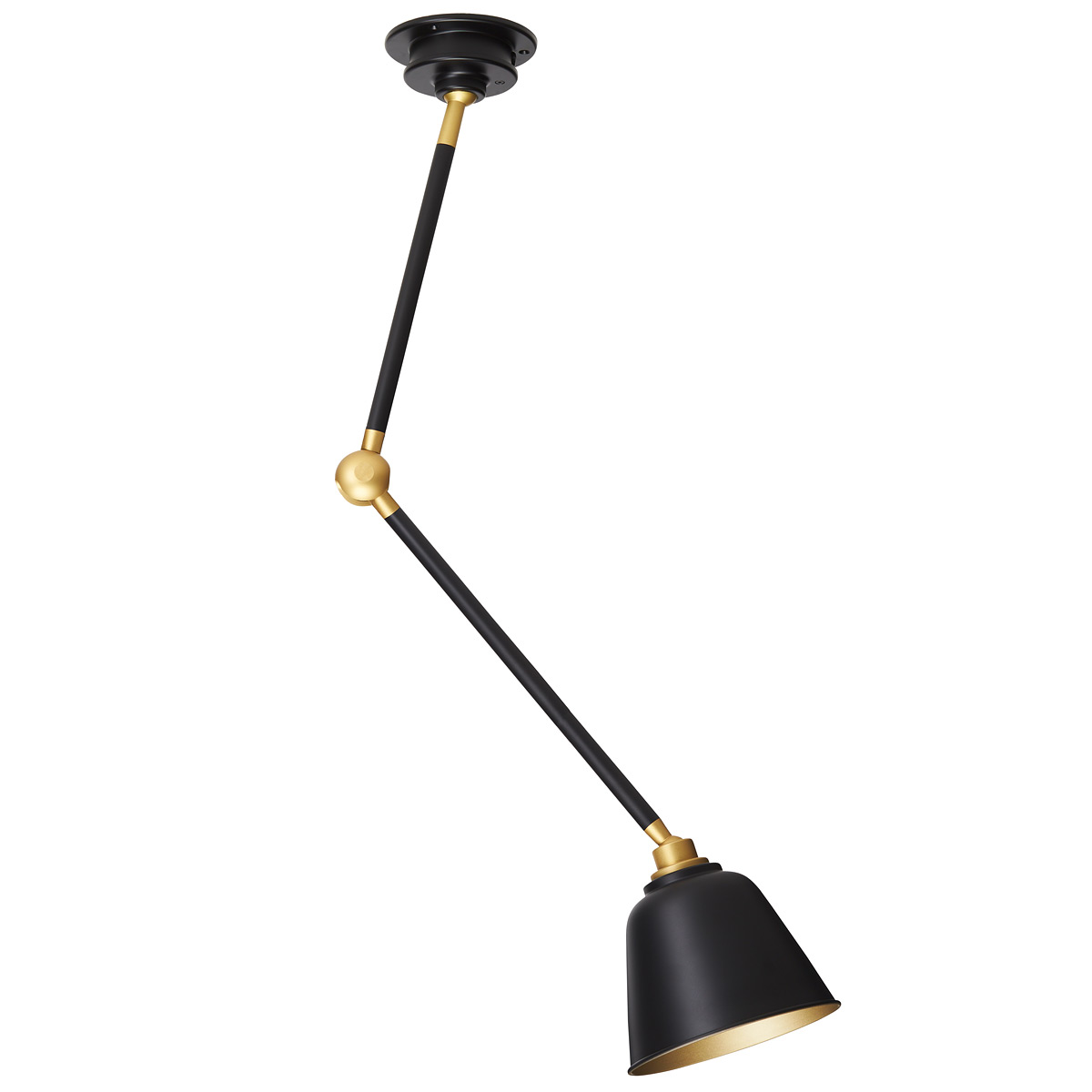 Elegante Gelenk-Deckenleuchte SPENCER, golden oder silber