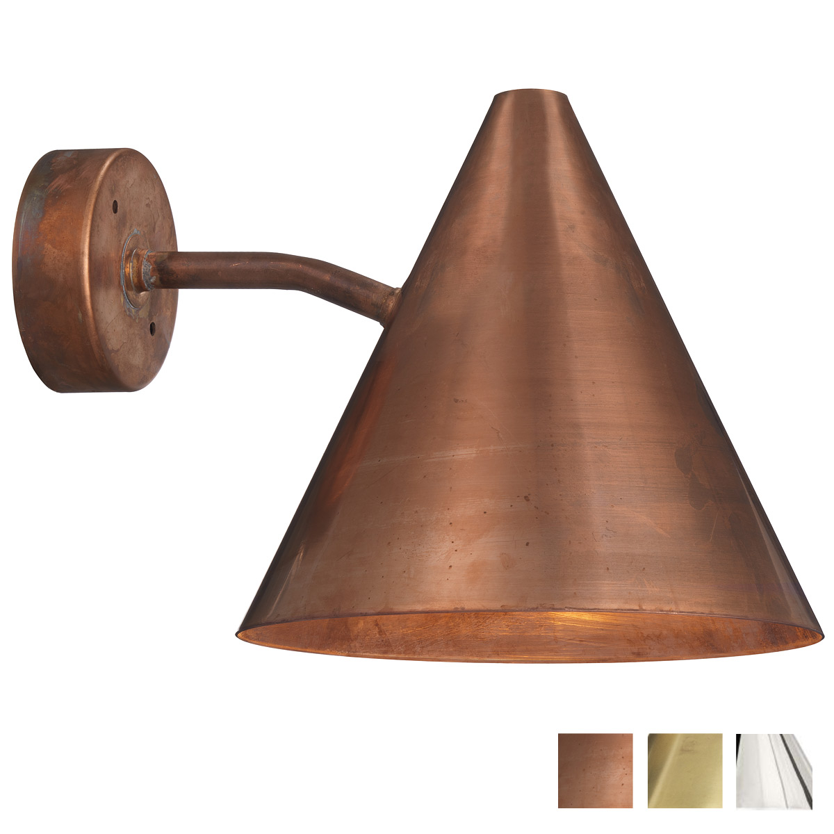 Mid-Century Wandleuchte aus Kupfer oder Messing TRATTEN