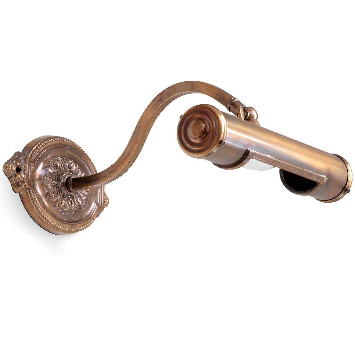 Historische Bilderleuchte aus Messing, 27 cm
