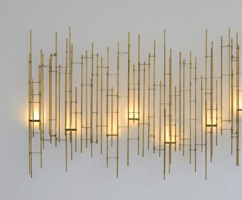 Large Brass Rod Luminaire THIBAULT XL