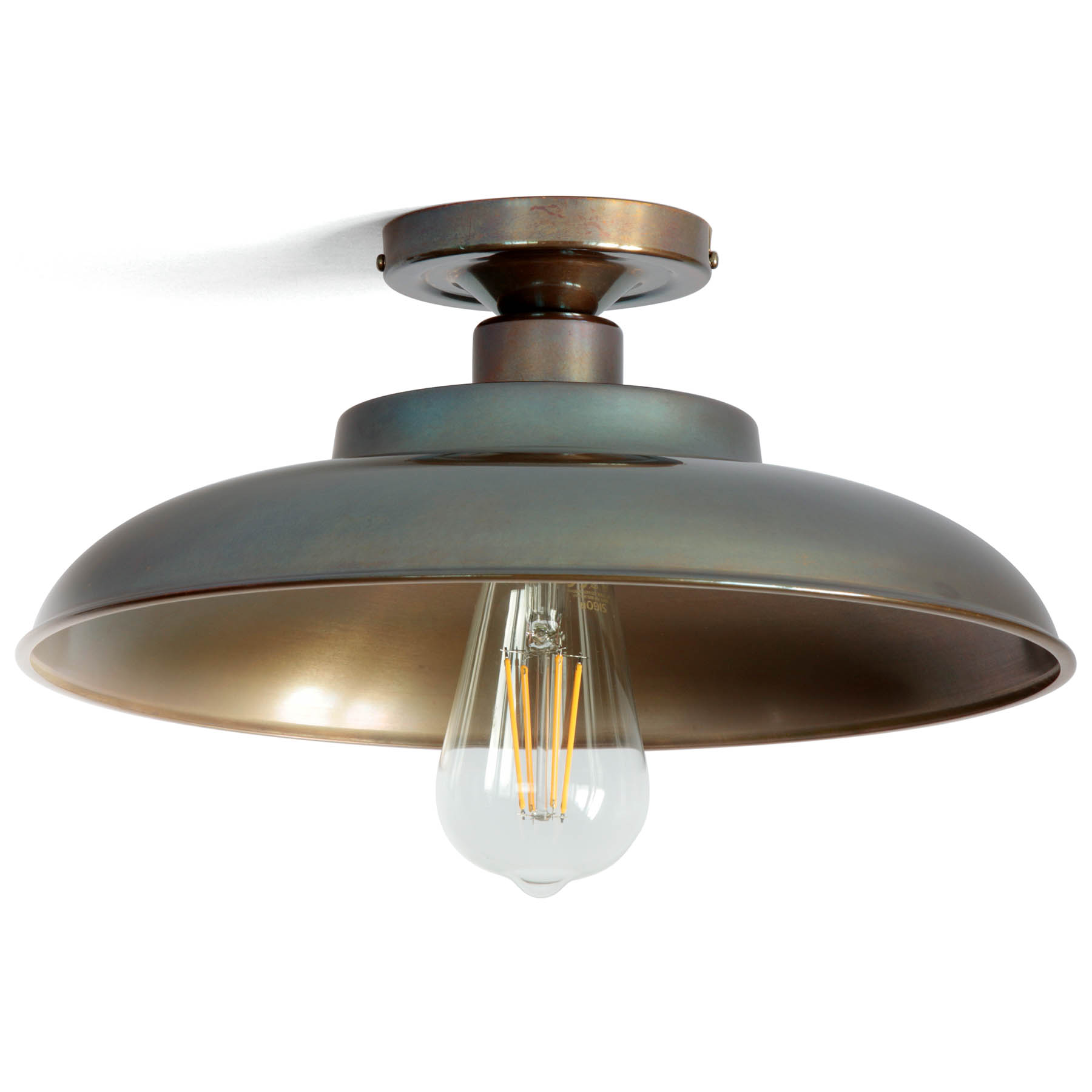 Flache Industrie-Deckenleuchte Ø 32 cm